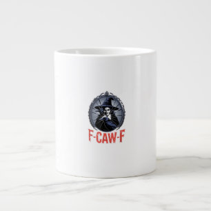 F-Caw-F Klassisches Retro-Grafikdesign Jumbo-Tasse