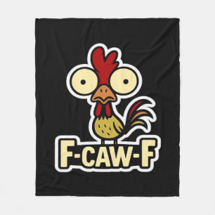 F-Caw-F Klassisches Vintage-Grafikdesign Fleecedecke