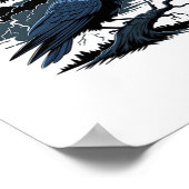 F-Caw-F Krähe Essential Retro Klassiker Poster (Ecke)