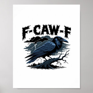 F-Caw-F Krähe Essential Retro Klassiker Poster