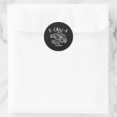 F-Caw-F Krähe Gothic Humor Lustig Runder Aufkleber (Tasche)