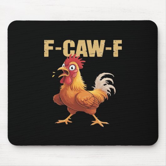 F-Caw-F Krähe Gothic Lustiger Humor Mousepad (Vorne)