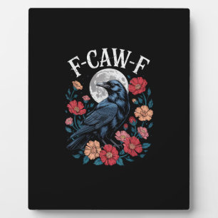 F-Caw-F Krähe Gothic Rabe Krächz Krächz für Hallow Fotoplatte