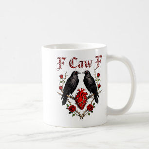 F Caw F Krähe Herz Lustig Anti Valentinstag Single Kaffeetasse