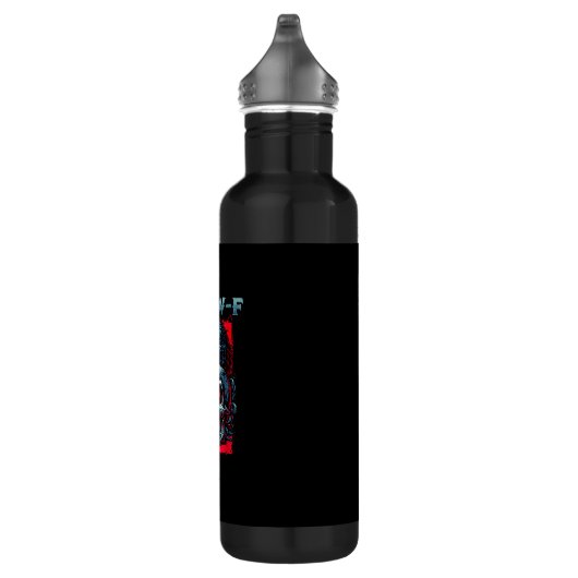 F-Caw-F Krähe Humorvolles Grafikdesign Edelstahlflasche (Rechts)