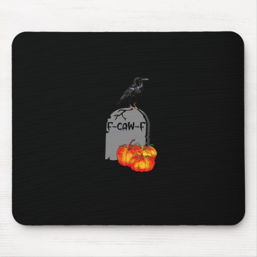 F-Caw-F Krähe Klassisch Retro Cool Mousepad (Vorne)