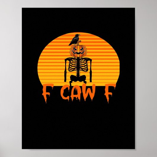 F-Caw-F Krähe Klassische Ästhetik Casual Poster (Vorne)