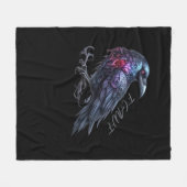 F-Caw-F Krähe Klassischer Retro-Stil Fleecedecke (Vorderseite (Horizontal))
