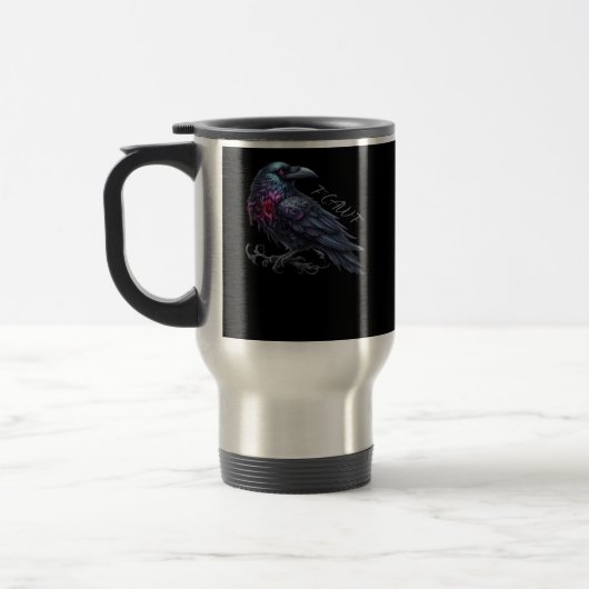 F-Caw-F Krähe Klassischer Retro-Stil Reisebecher (Links)