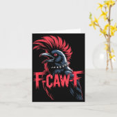 F-caw-f Krähe Lustig Gothic Mond Schwarzer Vogel H Karte (Gelbe Blume)
