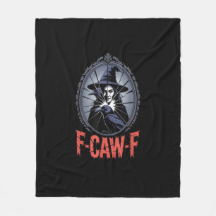 F-Caw-F Krähe Lustig Gothic Mond Vogel Halloween C Fleecedecke