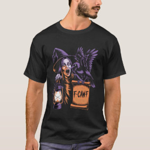 F-Caw-F Krähe Lustige Gothic Mond Schwarzer Vogel T-Shirt