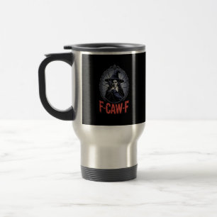 F-Caw-F Krähe Lustige Gothic Mond Vogel Halloween Reisebecher