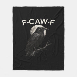 F-Caw-F Krähe Lustige Krähe F-Caw-F Gang Vintage G Fleecedecke