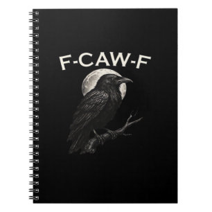 F-Caw-F Krähe Lustige Krähe F-Caw-F Zahnrad Vintag Notizblock