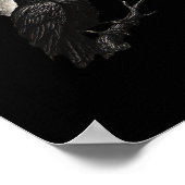 F-Caw-F Krähe Lustige Krähe F-Caw-F Zahnräder Vint Poster (Ecke)