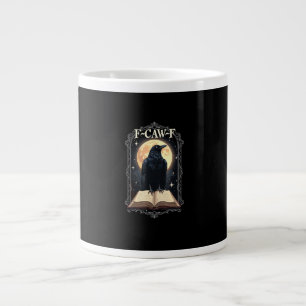 F-Caw-F Krähe Lustiger Halloween-Rabe Mond Jumbo-Tasse