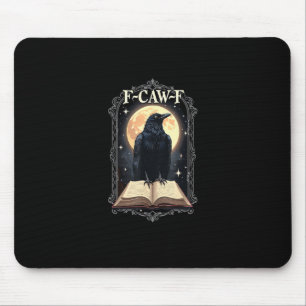 F-Caw-F Krähe Lustiger Halloween-Rabe Mond Mousepad