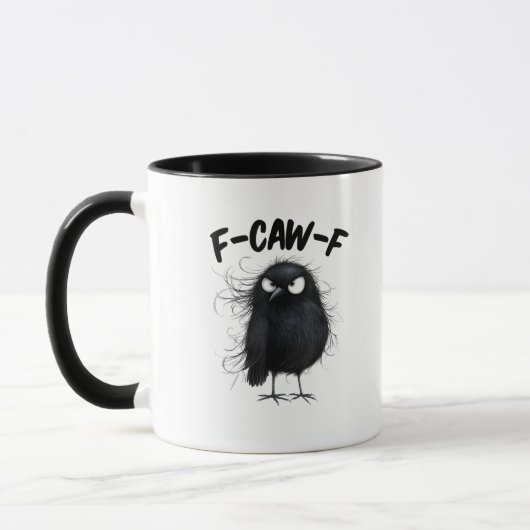 F-Caw-F Krähe Lustiger Rabe Vogel Liebhaber Kreati Tasse (Links)