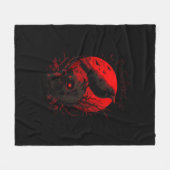 F-Caw-F Krähe Lustiger Vogel Roter Mond Gothic Fleecedecke (Vorderseite (Horizontal))