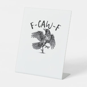 F Caw F Krähe Retro-Klassik-Stil Sockelschild