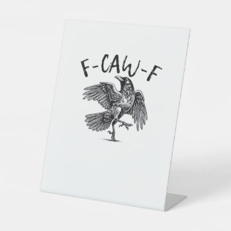 F Caw F Krähe Retro-Klassik-Stil Sockelschild