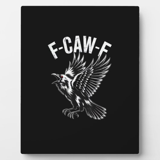 F-Caw-F Krähe Retro Klassiker Fotoplatte (Vorderseite)