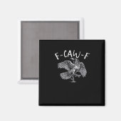 F-Caw-F Krähe Retro Klassiker Magnet (Vorderseite/Rückseite)