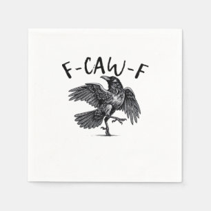 F Caw F Krähe Retro-Klassiker-Stil Serviette