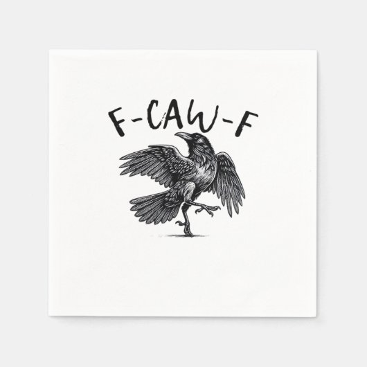F Caw F Krähe Retro-Klassiker-Stil Serviette (Vorderseite)