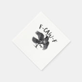 F Caw F Krähe Retro-Klassiker-Stil Serviette (Ecke)