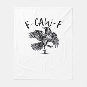 F Caw F Krähe Retro Klassischer Stil Fleecedecke