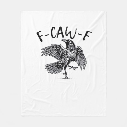 F Caw F Krähe Retro Klassischer Stil Fleecedecke (Vorderseite)