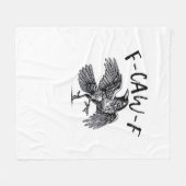F Caw F Krähe Retro Klassischer Stil Fleecedecke (Vorderseite (Horizontal))