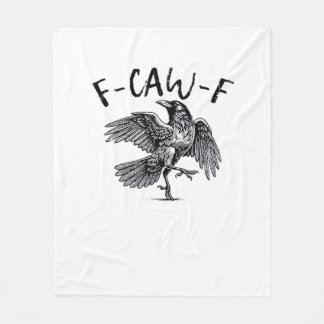 F Caw F Krähe Retro Klassischer Stil Fleecedecke