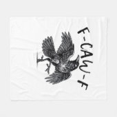 F Caw F Krähe Retro Klassischer Stil Fleecedecke (Vorderseite (Horizontal))
