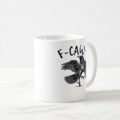 F Caw F Krähe Retro Klassischer Stil Kaffeetasse (VorderseiteRechts)