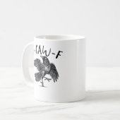 F Caw F Krähe Retro Klassischer Stil Kaffeetasse (Vorderseite Links)
