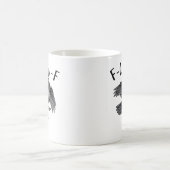 F Caw F Krähe Retro Klassischer Stil Kaffeetasse (Mittel)