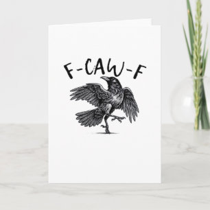 F Caw F Krähe Retro Klassischer Stil Karte