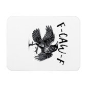 F Caw F Krähe Retro Klassischer Stil Magnet (Horizontal)
