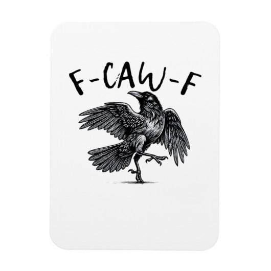 F Caw F Krähe Retro Klassischer Stil Magnet (Vertikal)