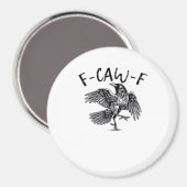 F Caw F Krähe Retro Klassischer Stil Magnet (Vorderseite/Rückseite)