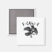 F Caw F Krähe Retro Klassischer Stil Magnet (Vorderseite/Rückseite)