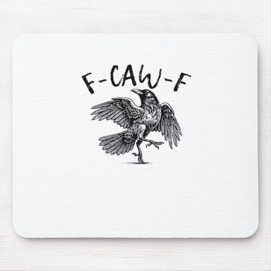F Caw F Krähe Retro Klassischer Stil Mousepad (Vorne)