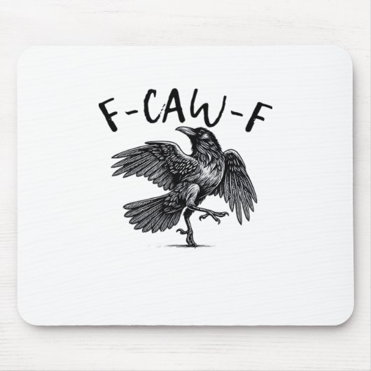 F Caw F Krähe Retro Klassischer Stil Mousepad (Vorne)