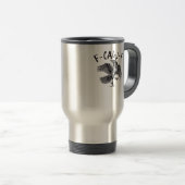 F Caw F Krähe Retro Klassischer Stil Reisebecher (VorderseiteRechts)