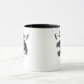 F Caw F Krähe Retro Klassischer Stil Tasse (Zentrum)