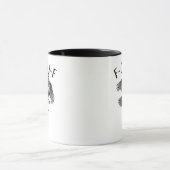 F Caw F Krähe Retro Klassischer Stil Tasse (Zentrum)