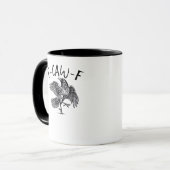 F Caw F Krähe Retro Klassischer Stil Tasse (Vorderseite Links)